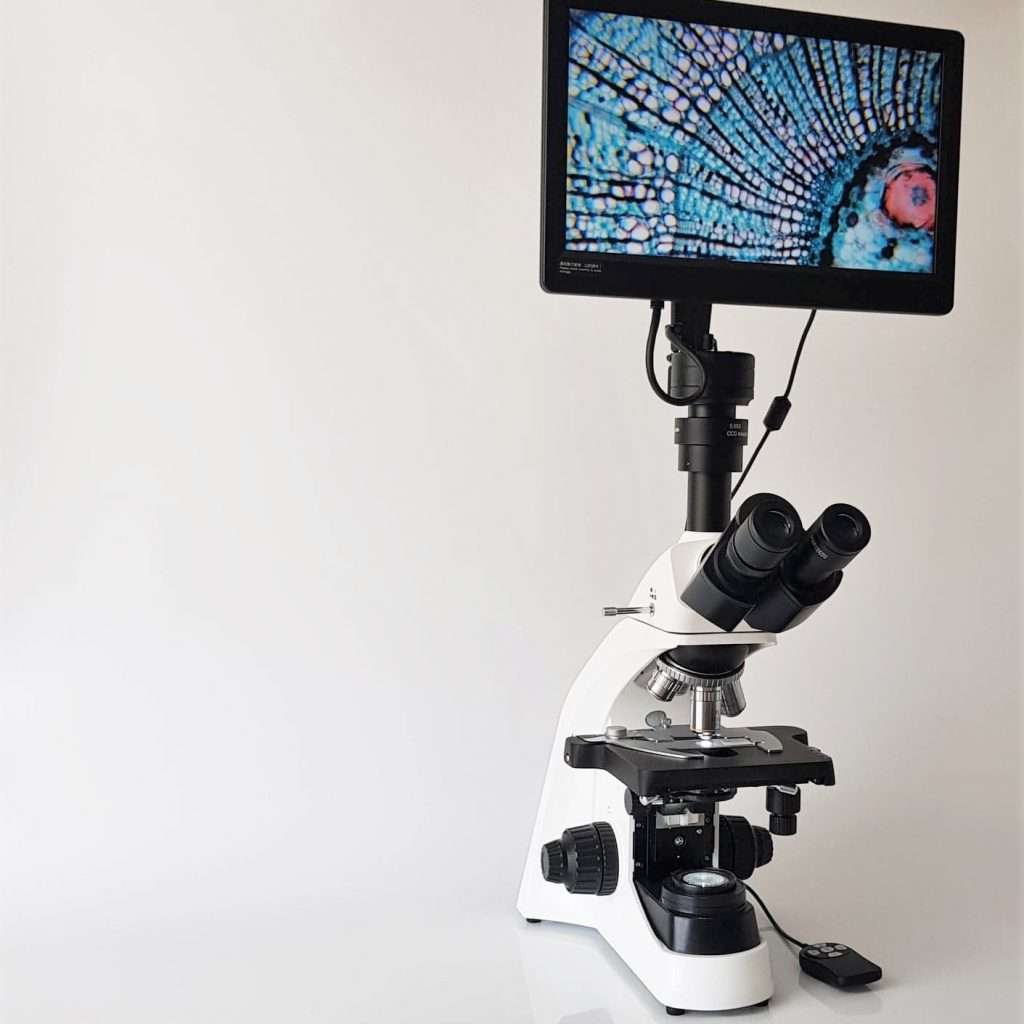 UB5-DIGI Digital Compound Microscope - Diagonal View