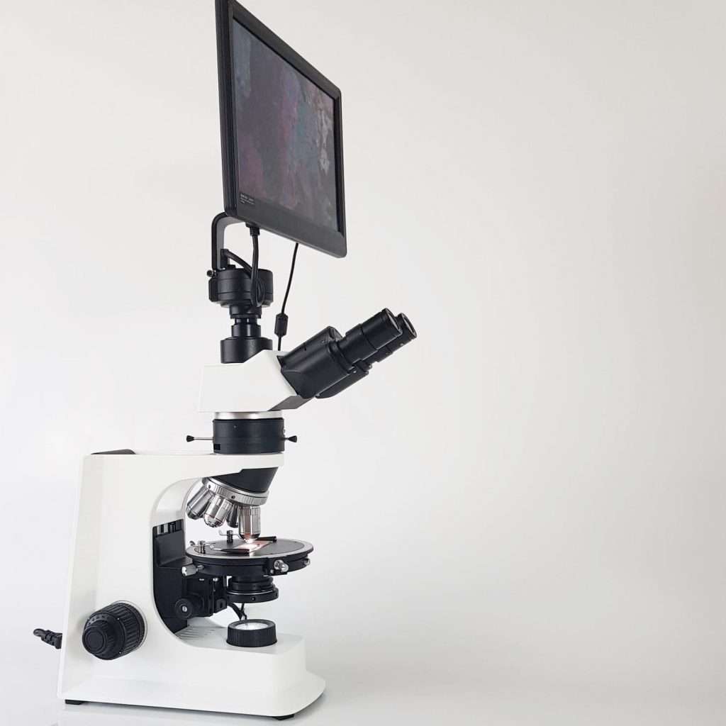 XPL5-DIGI Polarising Digital Microscope - Side View